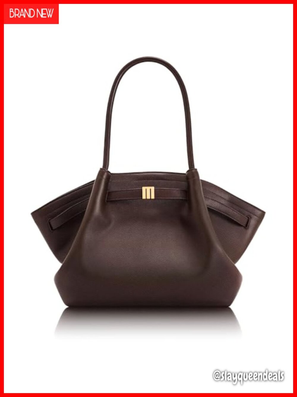 Designer Vegan Leather Shoulder Bag for Women Tote with Magnetic Closure